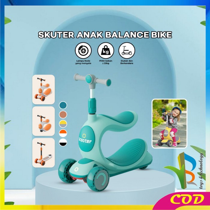 Best Seller Rb-M191 Scooter Anak 3 In 1 Mainan Dorongan Anak / Otoped Skuter Anak