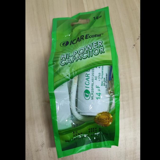 .........] Kapasitor ICAR ecofill 14mf | bulat kabel mikro uf