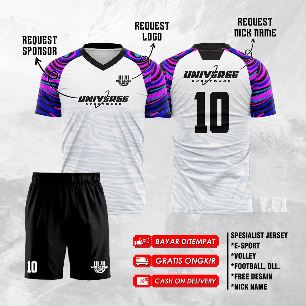 Jersey futsal baju bola jersey bola jersey futsal custom baju futsal anak jersey futsal full printin