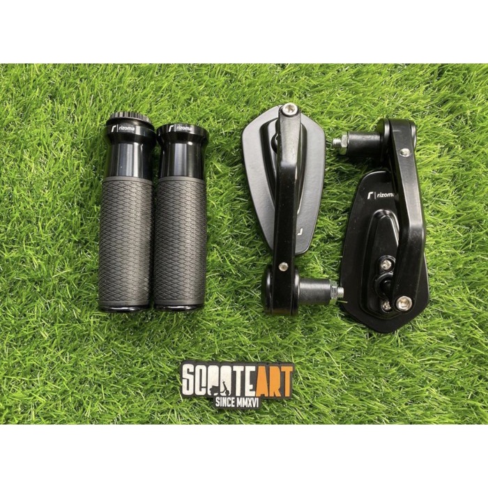 Handgrip Rizoma Urlo + Spion Rizoma Coffin Universal Vespa Matic