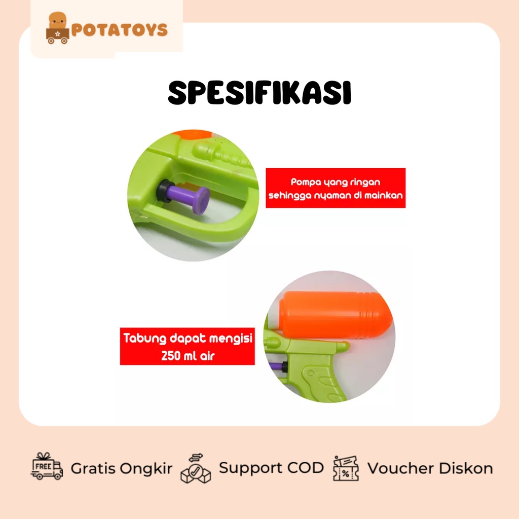 [ Potatoys ] Pistol Air Mainan Anak  / Mainan Anak Murah / Tembak-Tembakan Air