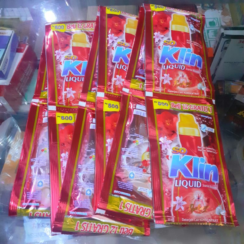 soklin loquid deterjen cair sachet