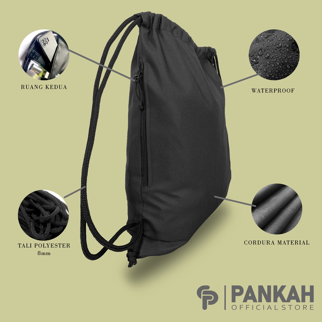 Tas Serut Sekolah Pria Waita Nezuko / String Bag Waterproof Premium