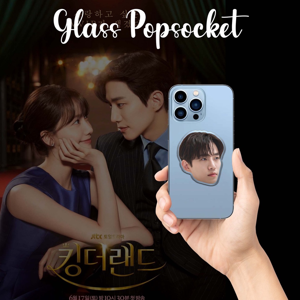 [POPSOCKET] Pos glass griptok King The Land (Lee Junho) Goo Won  face akrilik 2d