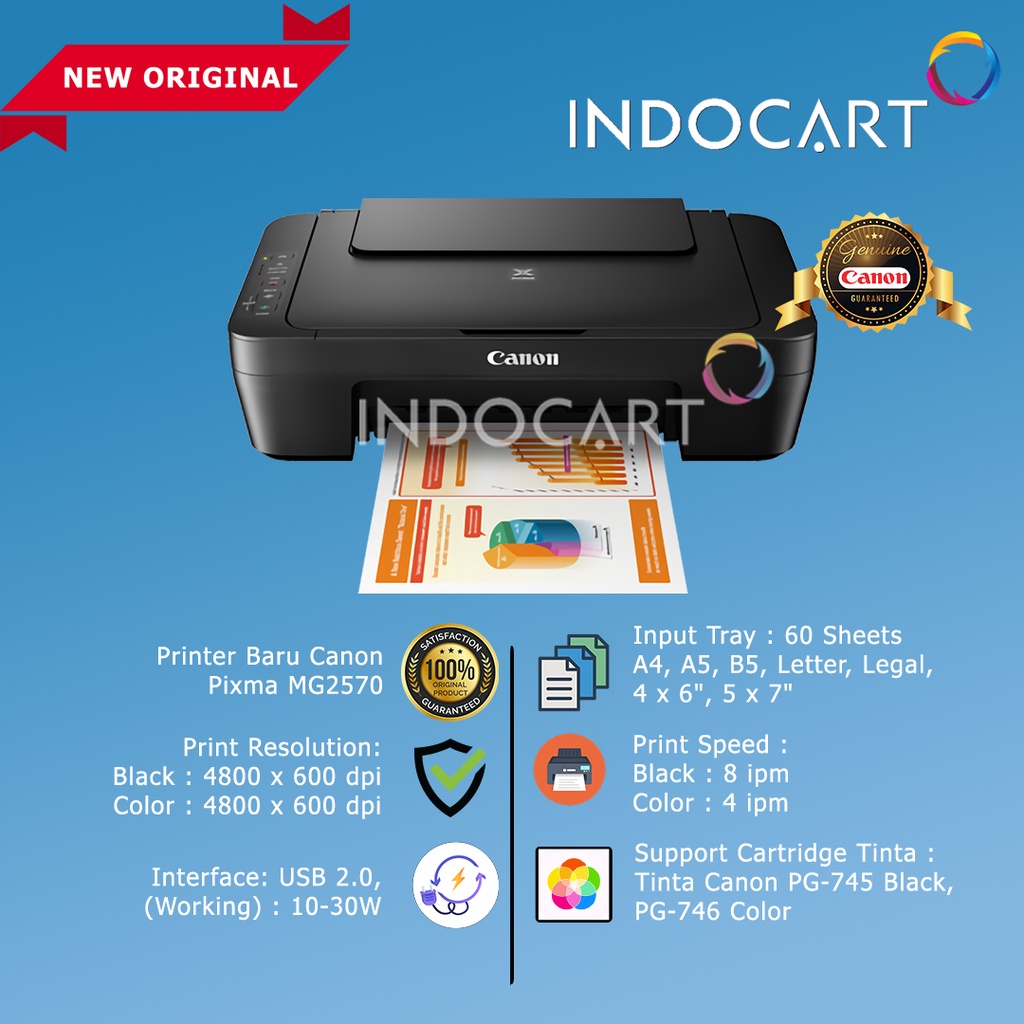 Printer Canon MG2570 MG-2570 All In one Print Scan Copy