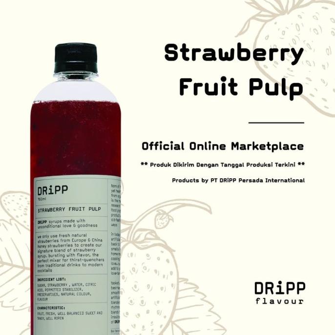 

DRiPP Strawberry Fruit Pulp (Sirup Bubur Buah Rasa Strawberry)