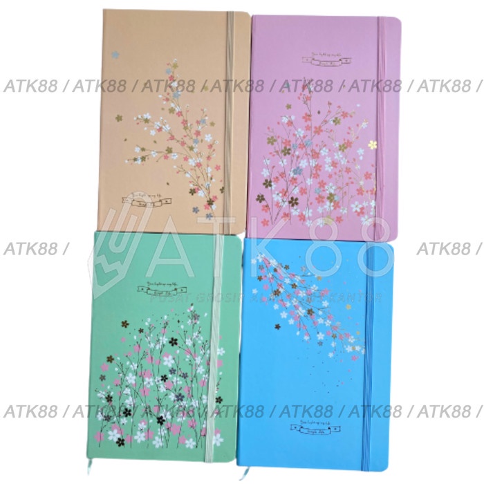 

Terlaris Notebook Garis A5 Hardcover Journal Pattern Spiral Blossom