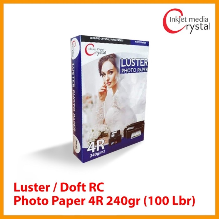 

Terlaris Crystal Profesional Luster Photo Paper 240G 4R Isi 100 Lbr Untuk Pm520