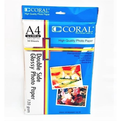 

Terlaris Kertas Foto Glossy Photo Paper A4 120 Gr Double Side 2 Sisi Kilap