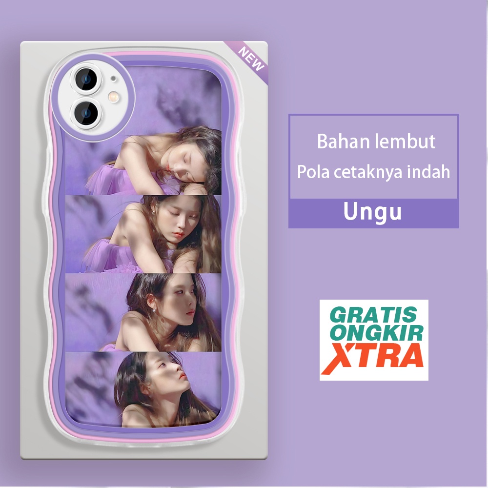 Mulia Apple iPhone 12 13 14 Plus Mini Pro Max  Casing Ponsel  Penyanyi Korea IU poster  warna-warni 