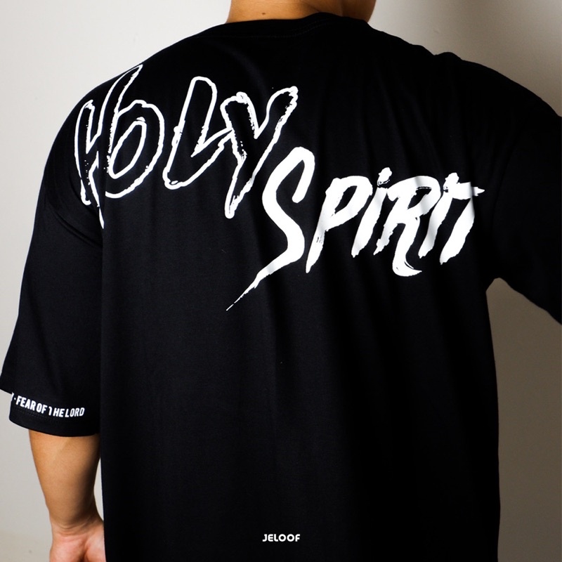 Jeloof Kaos Oversize &quot;HOLY SPIRIT&quot; |Baju oversize | Kaos rohani | Kaos kristen | Kaos gereja | baju kristen