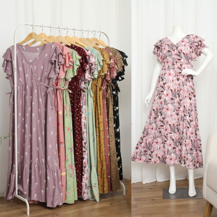 Terbaru.. Nada dress adistiroom | Daster busui premium | maxi dress homewear daster ibu hamil baju m