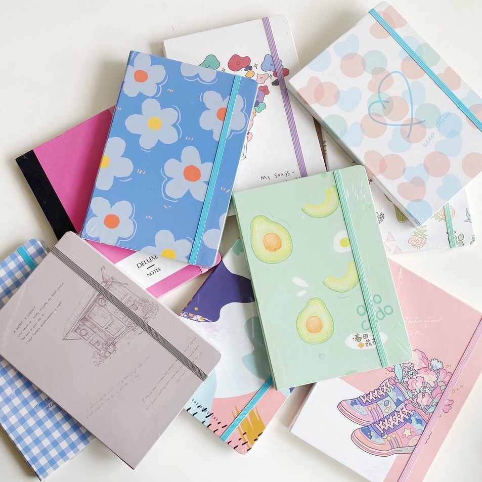 

⚡COD⚡ SOS Buku Notes Tali A6 (72K) Fancy / Buku Catatan / Note book/Notebook