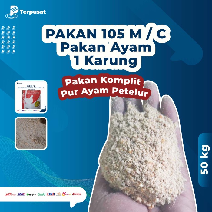 PAKAN KOMPLIT PUR AYAM PETELUR 105 PER SAK / 50KG BEST SELLER