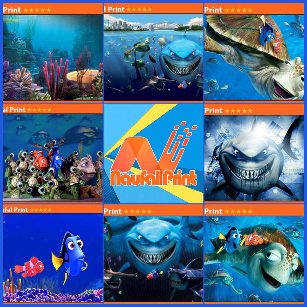 Sticker | Poster A3 & A4 | finding nemo | disney | dory | pixar | clownfish | fish | disney land | w