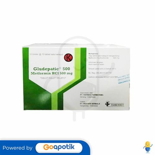 GLUDEPATIC 500 MG BOX 100 TABLET