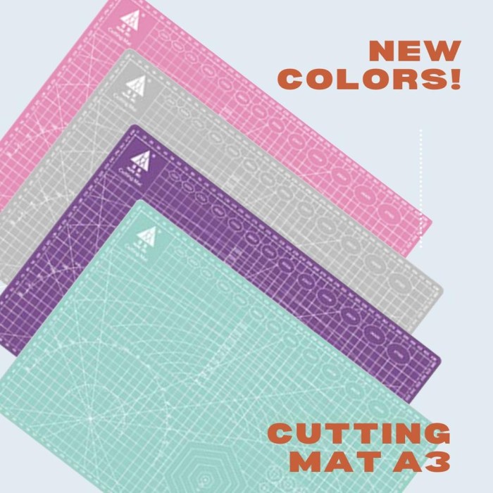 

Terlaris Cutting Mat Cutting Mat A3 / 2 Sisi / 2 Sided / Tosca 45X30Cm Tebal 3Mm Estetik