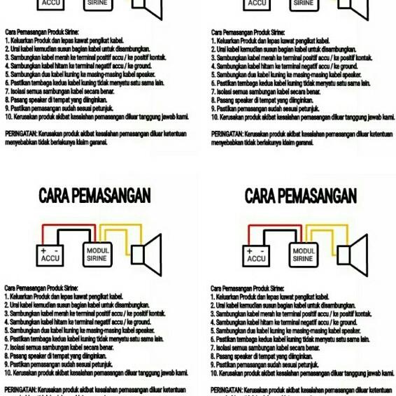 Modul Sirine 6 Suara Dengan Pengaturan Volume Plus Soket & Preamp Mic