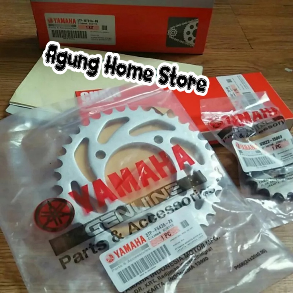 GEAR SET ORIGINAL YAMAHA JUPITER Z, VEGA R, JUPITER Z BURHAN, CRYPTON, FIZR 5TP