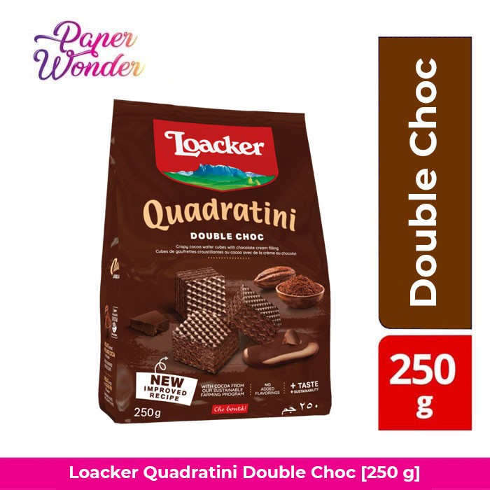 

Loaer Quadratini Dark Chocolate Wafer Cokelat Napolitaner [250 G]