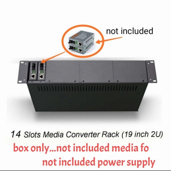 limited edition rack box htb 14 slot port 2u media fiber optic only