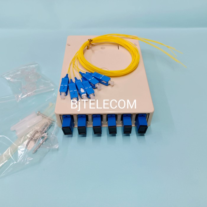 Roset FO 6 core SC/ ODF mini 6 core SC OTB wall 6 core SC lengkap