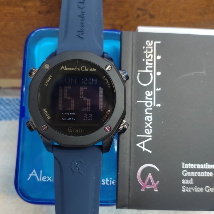 MUST HAVE JAM PRIA ORIGINAL ALEXANDRE CHRISTIE AC 9377 MH RUBBER STEEL TERMURAH