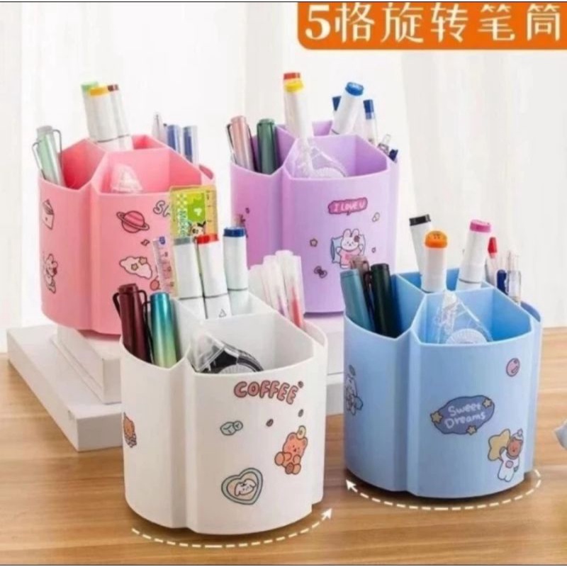

KAN Tempat Alat Tulis Putar 360 Derajat Rotating Stationery