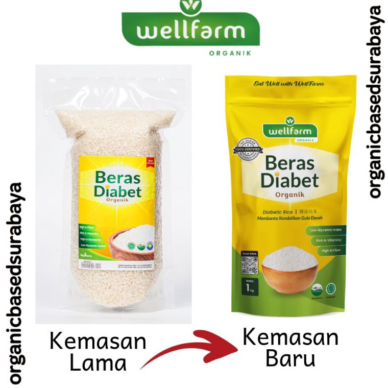 

Murah Lebay Wellfarm Beras DIABET ORGANIK 1KG KEMASAN BARU