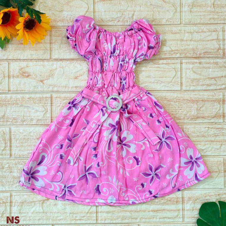 8.8 SMOK RAYON dress gesper anak daster kerut anak grosir