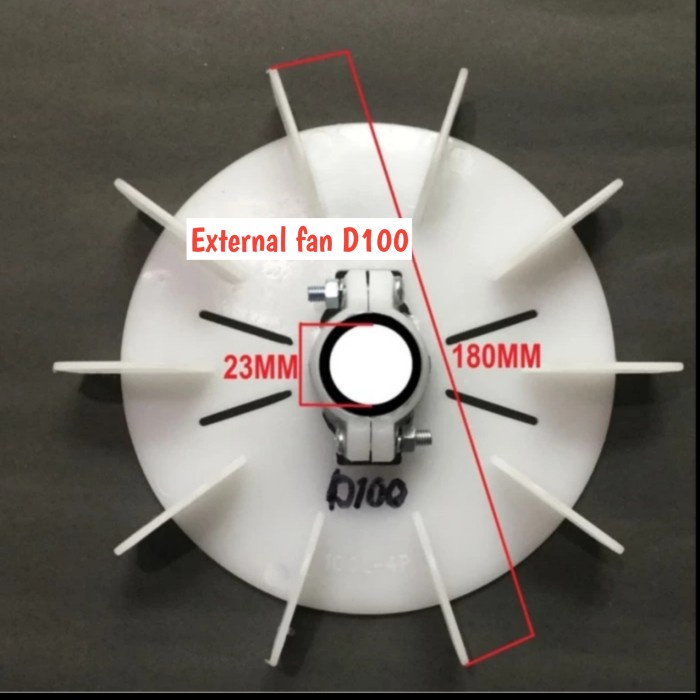 Terlaris D100 Kipas Dinamo Kipas Pendingin Motor Dinamo 2.2Kw / 3Kw