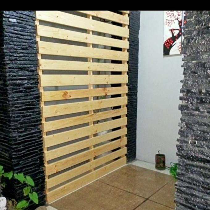 Sketsel Partisi Jati Belanda Sekat Ruangan Sekat Kayu Jati Belanda