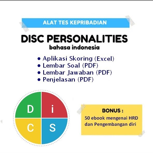 PROMO PAKET APLIKASI SKORING PSIKOTES: TES KEPRIBADIAN DISC TERMURAH