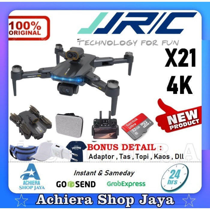 DRONE JJRC X21 4K CAMERA GPS WIFI 5G BRUSHLESS SENSOR ANTI TABRAK ORIGINAL