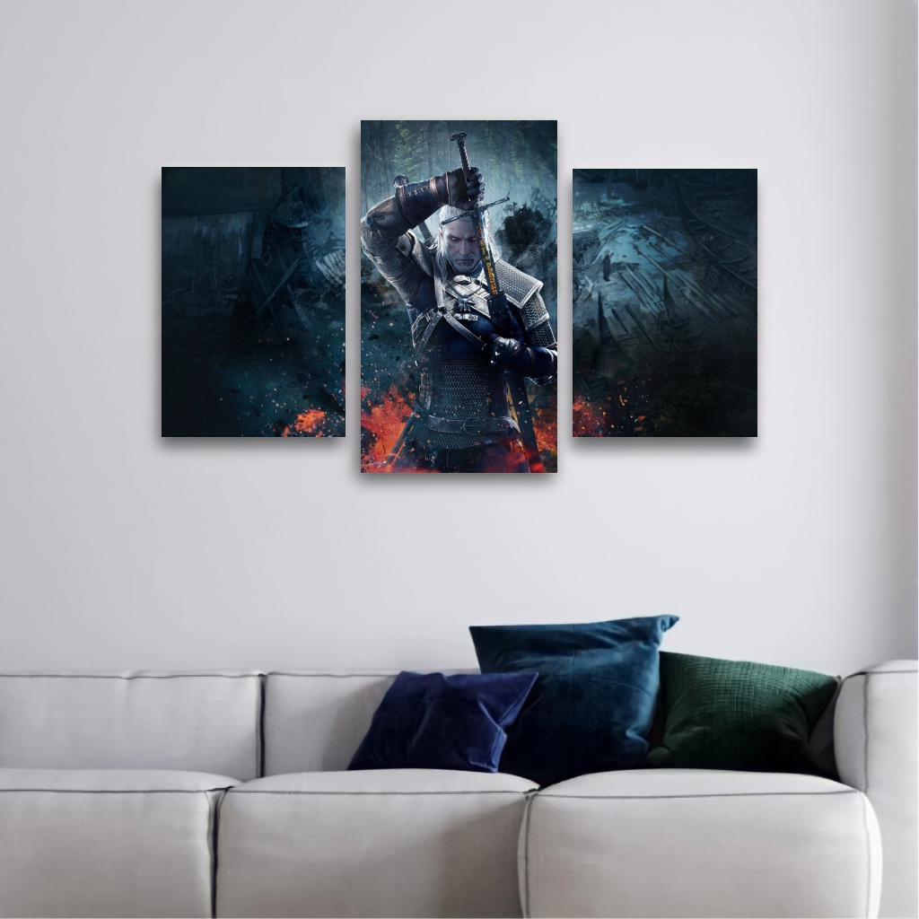 Poster Kayu "The Witcher Wild Hunt, ver.2" Multipanel