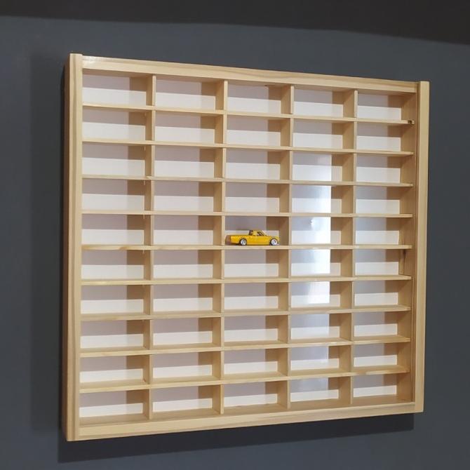 Rak Hotwheels Isi 50 Full Kayu