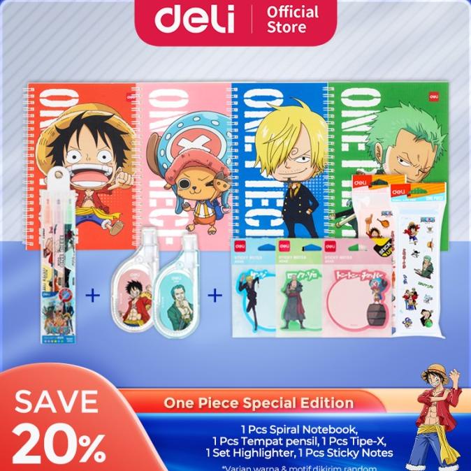 

Deli Bundling Package / Paket Alat Tulis Edisi One Piece Item 5In1