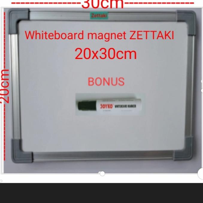 

Papan Tulis Magnet Whiteboard Gantung Single Face (Zettaki) 20X30Cm