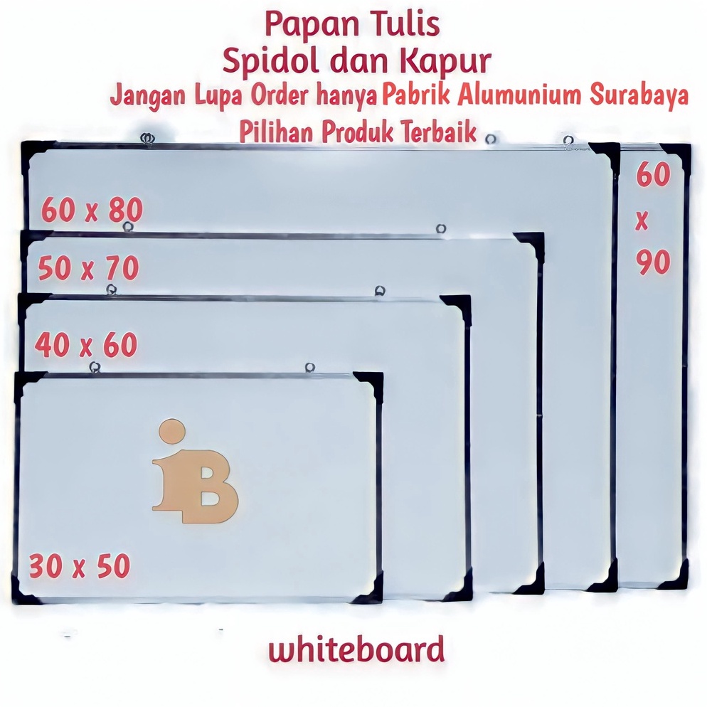 

P0GYA Papan Tulis / White Board Murah Berkualitas / Papan Tulis Spidol Dan Kapur / White Board High Cuality ➤Harga Termurah