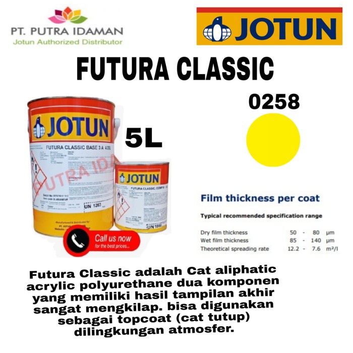 JOTUN CAT KAPAL / FUTURA CLASSIC 5 LITER / 258 YELLOW CAT JOTUN MARINE