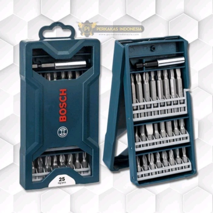 Mata Bor Obeng Bosch Xline Mini SET 25Pcs Screwdriver Bit Mata Pisau