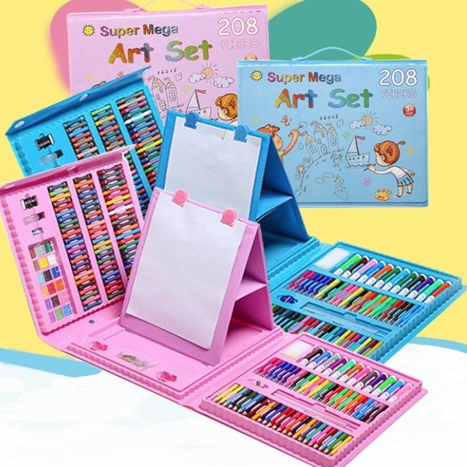

Stationary Set isi 150 & 208 pcs / Alat Warna Crayon Set / Alat Tulis & Lukis Melukis Anak Set / Pensil Warna Cat Air