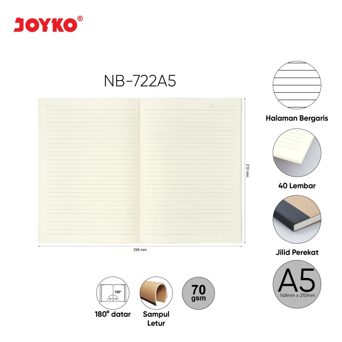 

Buku Tulis Catatan Notebook Joyko Nb-722 Fundamental 1 Set 2 Pcs