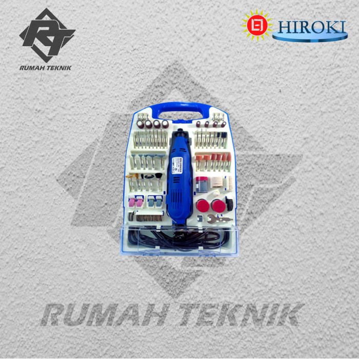 

Terlaris Hiroki Hr23401 Mesin Gerinda Mini Tunner Carving Ukir Batu Besi 234Pcs