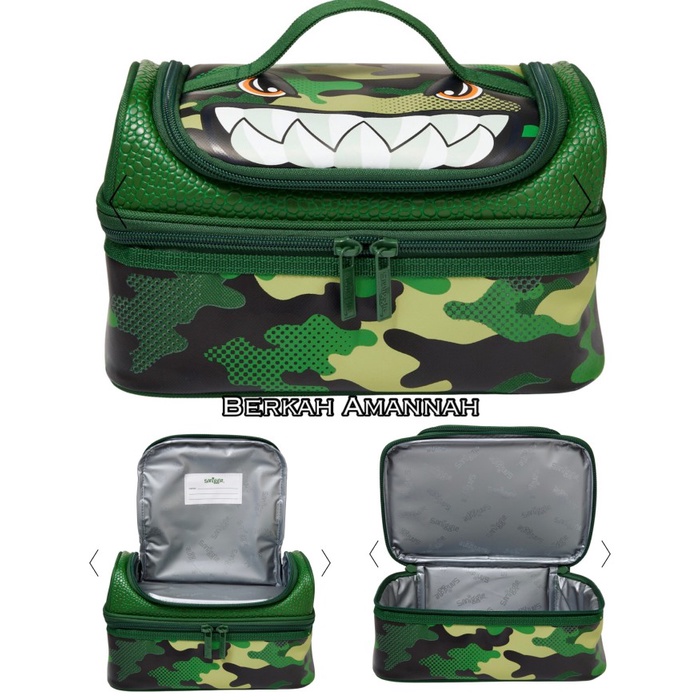 smiggle dino green set/smiggle original/tas ransel anak new