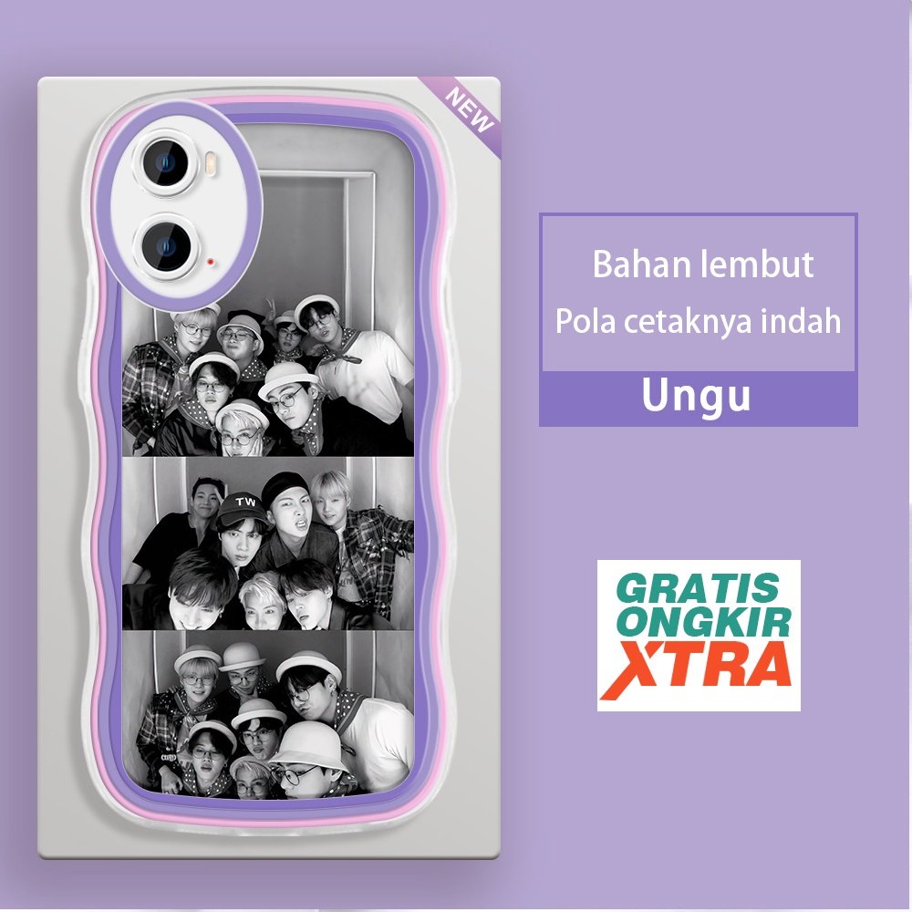 Mulia OPPO A71 A74 A76 A77S A83 A91 A92 A93 2020 A95 A96  Casing Ponsel  Pola BTS Korea  warna-warni