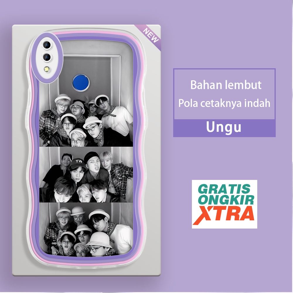Mulia Realme 3 pro C1 C2  Casing Ponsel  Pola BTS Korea  warna-warni gelombang batas sofe Case jelly