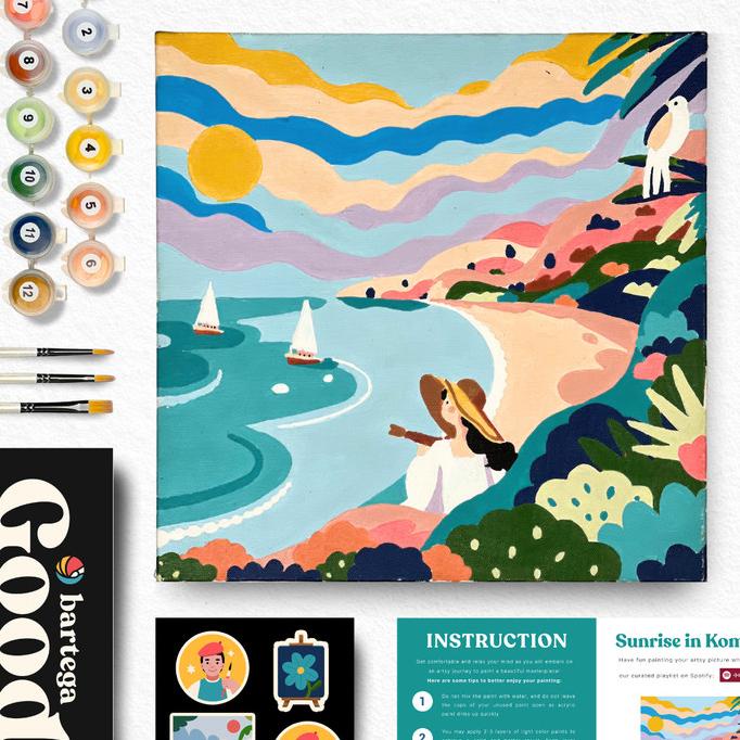 

Bartega Paint By Number Kit: Sunrise in Komodo