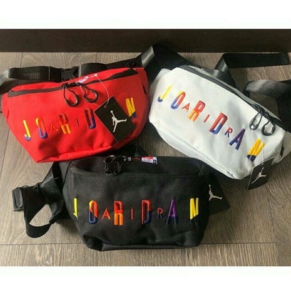 Super Promo⁎➞ LN9SZ TAS PRIA WANITA JORDAN WAISTBAG RAINBOW APPENDIX / TAS DADA P72 ➶Serba Murah