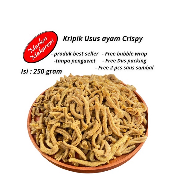 

Terlaris Kripik usus crispy original 250gr Laris